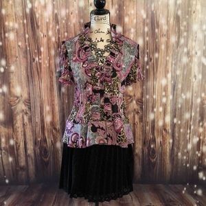 ☀️Sunny Leigh Paisley Top Petite Large